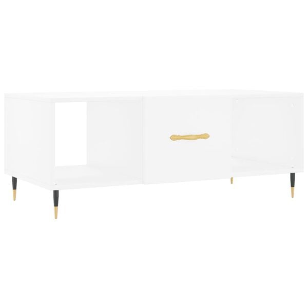 vidaXL Mesa de centro madera contrachapada blanco 102x50x40 cm