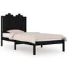 vidaXL Estructura de cama madera maciza de pino negra 100x200 cm