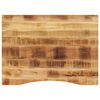 vidaXL Tablero escritorio con curva madera mango rugosa 100x80x2,5 cm