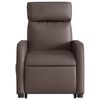 vidaXL Sill&oacute;n reclinable elevable cuero sint&eacute;tico marr&oacute;n