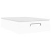 vidaXL Estructura cama otomana colchón cuero sintético blanco