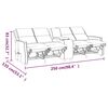 vidaXL Sillón reclinable masaje 4 plazas y portavasos cuero PE marrón