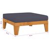 vidaXL Juego muebles de jard&iacute;n y cojines 4 pzas madera maciza acacia