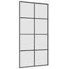 vidaXL Puerta corredera set herrajes negra 102,5x205 cm ESG vidrio