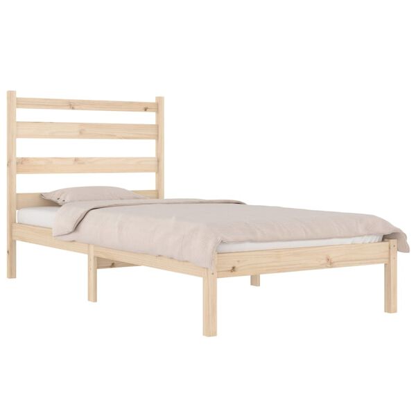 vidaXL Estructura de cama madera maciza de pino 100x200 cm