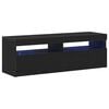 vidaXL Mueble de TV 120 x 35 x 40 cm Roble Negro Madera de ingenier&iacute;a