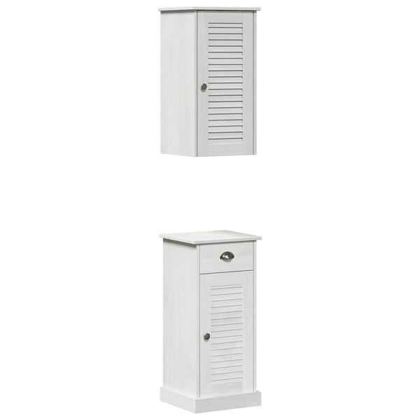 vidaXL Juego de muebles de baño con cajón VIGO 2 pcs Marrón y blanco