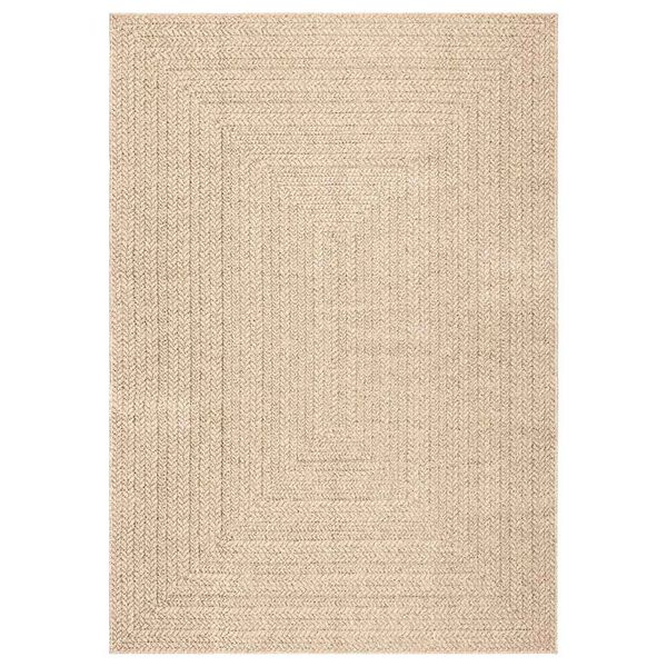 vidaXL Alfombra ZIZUR aspecto yute interior/exterior beige 200x290 cm