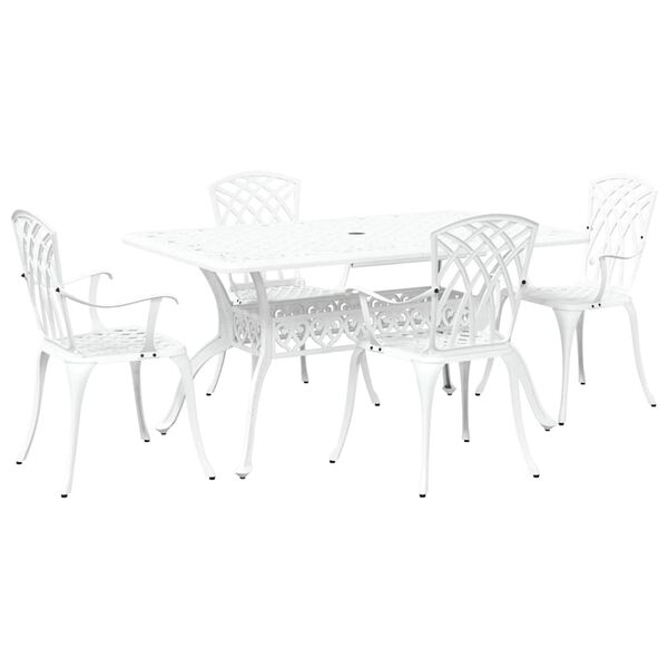 vidaXL Conjunto de Comedor de Jard&iacute;n 5 pcs Aluminio