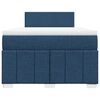 vidaXL Cama box spring con colch&oacute;n tela azul 120x190 cm