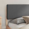 vidaXL Estructura de Cama con Cabecera Tapizada Gris oscuro