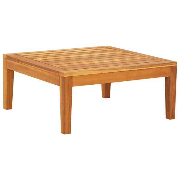 vidaXL Muebles de jardín 3 pzas con cojines crema madera de acacia