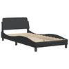 vidaXL Estructura de cama Dover cuero sint&eacute;tico negro 100x203 cm