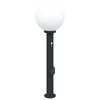 vidaXL Baliza luminosa con sensor y toma de corriente, 80 cm, color negro, IP44