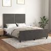 vidaXL Estructura de cama sin colch&oacute;n terciopelo gris oscuro 140x200cm