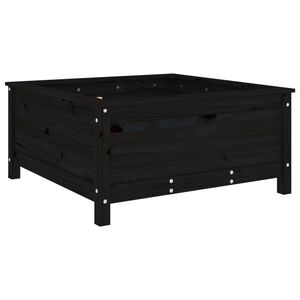vidaXL Jardinera madera maciza de pino negro 82,5x82,5x39 cm