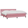 vidaXL Cama box spring con colch&oacute;n terciopelo rosa 180x210 cm