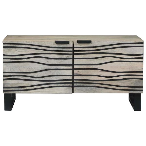 vidaXL Mesa de Caf&eacute; Beige y Negro 80 x 50 x 40 cm