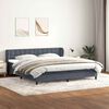 vidaXL Cama box spring con colchones terciopelo gris oscuro 180x220 cm