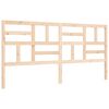 vidaXL Estructura de cama de matrimonio con cabecero madera maciza