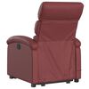 vidaXL Sill&oacute;n de masaje elevable el&eacute;ctrico cuero artificial rojo tinto