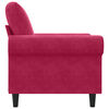 vidaXL Sill&oacute;n de terciopelo rojo tinto 60 cm