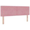 vidaXL Cama Box Spring LED con colch&oacute;n Rosa 140 x 190 cm Terciopelo