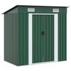 vidaXL Caseta de jard&iacute;n verde metal