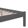 vidaXL Estructura de cama sin colch&oacute;n madera maciza gris 120x200 cm