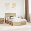 vidaXL Estructura de cama Roble Sonoma 120 x 190 cm Madera Ingenieril