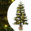 vidaXL Mini &Aacute;rbol de Navidad 60 cm 25 LED Blanco C&aacute;lido PVC y PE Verde