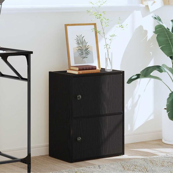 vidaXL Estanter&iacute;a de madera de ingenier&iacute;a roble negro 40x24x52 cm