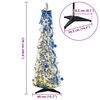 vidaXL Árbol de Navidad artificial con 50 LED con soporte 120 cm PVC
