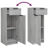 vidaXL Set de muebles de ba&ntilde;o 3 pzas madera contrachapada gris sonoma