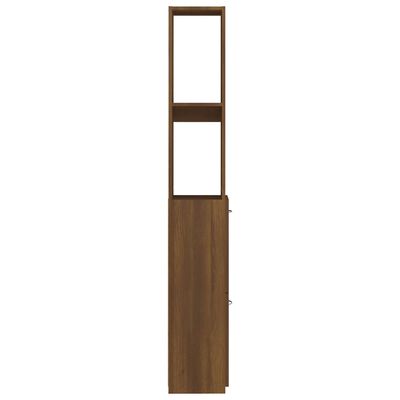 vidaXL Armario de baño madera contrachapada marrón roble 25x26,5x170cm