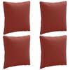 vidaXL Cojines de Respaldo de 4 Piezas PUTTEN 4 pcs 100% Poli&eacute;ster