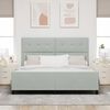 vidaXL Cama tipo Box Spring Gris claro 180 x 200 cm Terciopelo