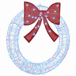 vidaXL Corona con 60 LED Azul 75 cm Acrílico