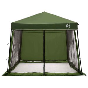 vidaXL Juego de Tienda de Camping con techo 2 pcs Verde Tafet&aacute;n y Tela