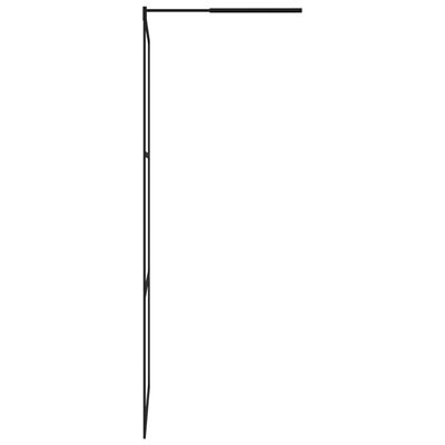 vidaXL Mampara ducha accesible vidrio ESG transparente negro 115x195cm