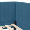 vidaXL Estructura de Cama Esquina con Colch&oacute;n 2 pcs Azul Terciopelo
