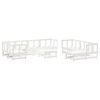vidaXL Juego de muebles de jard&iacute;n 10 piezas madera maciza pino blanco