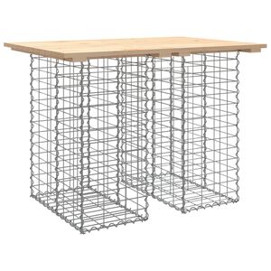 vidaXL Mesa de jard&iacute;n con dise&ntilde;o de gaviones 100x70x72 cm