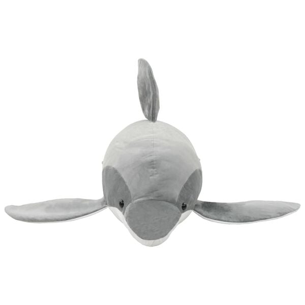 vidaXL Delf&iacute;n de peluche gris