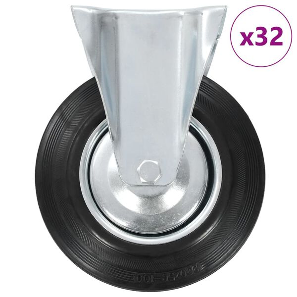 vidaXL Ruedas fijas 32 unidades 200 mm