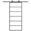 vidaXL Puerta corredera con set herrajes negro 90x205 cm vidrio ESG