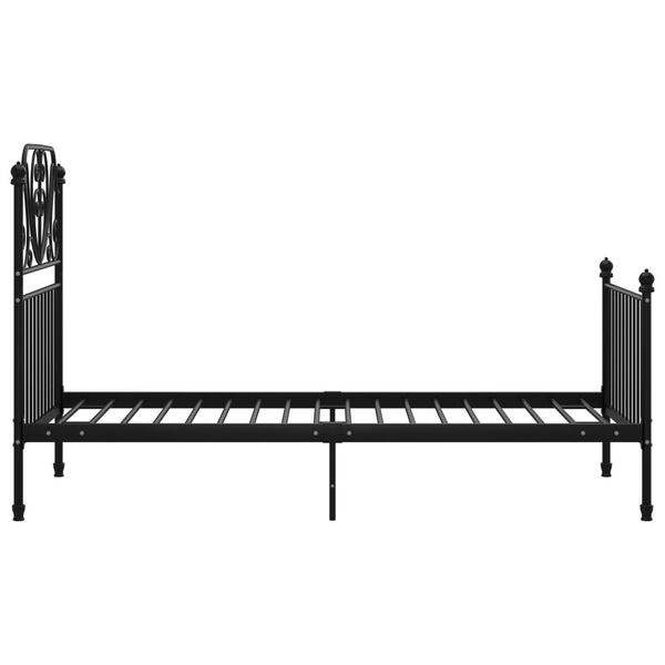 vidaXL Estructura de cama sin colchón metal negro 100x200 cm