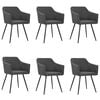 vidaXL Sillas de comedor 6 unidades tela gris oscuro