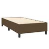 vidaXL Cama box spring con colch&oacute;n tela marr&oacute;n oscuro 100x200 cm