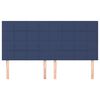 vidaXL Cabecero de cama azul 180x5x118/128 cm Tela